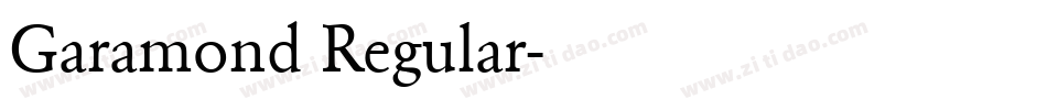 Garamond Regular字体转换